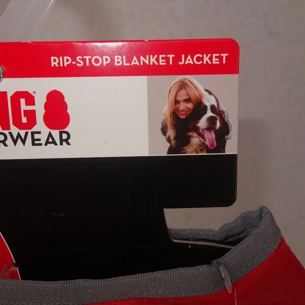 NEW Kong Dog Rip Stop Blanket Coat Jacket Water Resistant Fleece Size XS RED